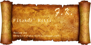 Fitzkó Kitti névjegykártya